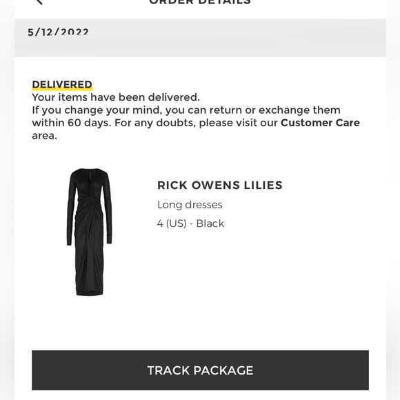 RICK OWENS LILIES Long Dress - Picture 2 of 5